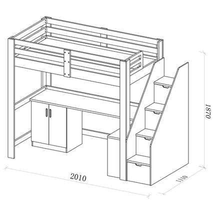 Loft Bed Bunk Bed With Desk