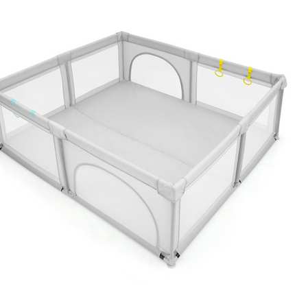 Baby Playpen light grey 180x150cm