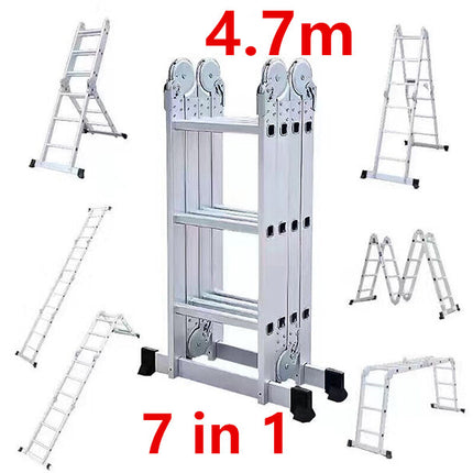 Ladder Multi Purpose 4.7m with two platforms folding ladder
