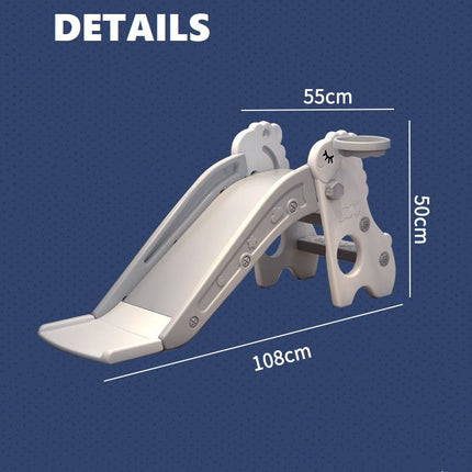 Kids Slide with Basket – Grey Indoor Play Set