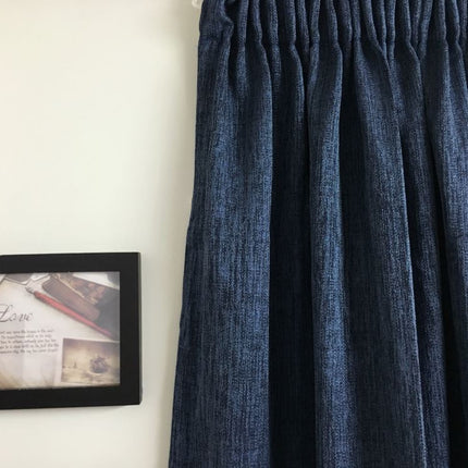 One pair of Readymade Curtains blockout drapes Blue- 8 sizes