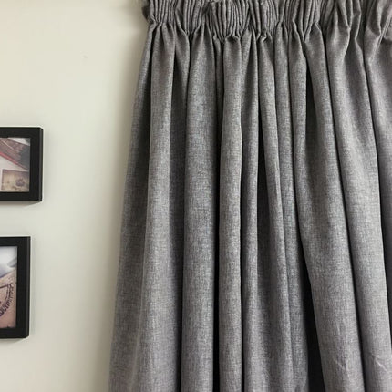 One pair of Readymade Curtains blockout drapes Grey- 8 sizes
