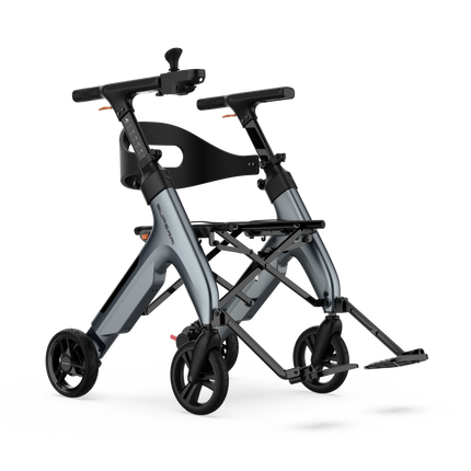 4 in 1 Electric Rollator, Wheelchair, Walker with Seat, Foldable Transport Wheelchair