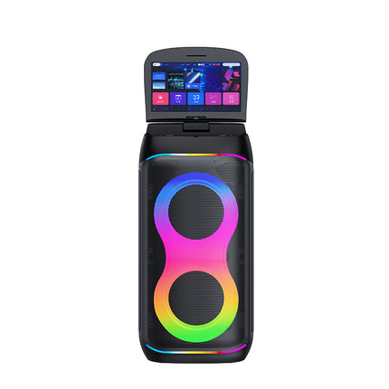 All in 1 Karaoke Machine Touch Screen, Bluetooth party speaker with Wireless microphone