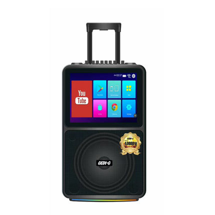 All in 1 Karaoke Machine Touch Screen, Bluetooth party speaker with Wireless microphone