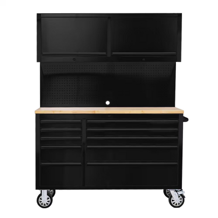 55 Inch 12 Drawers Black Tool Chest workbench