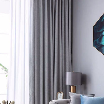 100% Blockout Grey Readymade Curtain drapes – 8 sizes