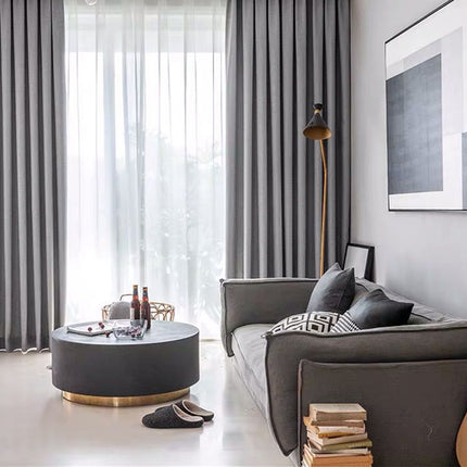 Readymade Curtain 100% Blockout Silver Curtains drapes – 8 sizes