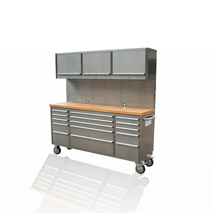 72 Inch 18 Drawers Stainless Steel Tool Chest workbench