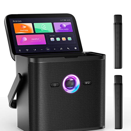 Ikarao S3 Karaoke Machine System With 7″ Touch Screen Wireless Mic