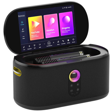 Ikarao S1 Karaoke Machine System With 10.1″ Touch Screen Wireless Mic
