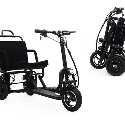 Foldable Electric 3 wheel mobility scooter black