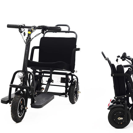 Foldable Electric 3 wheel mobility scooter black