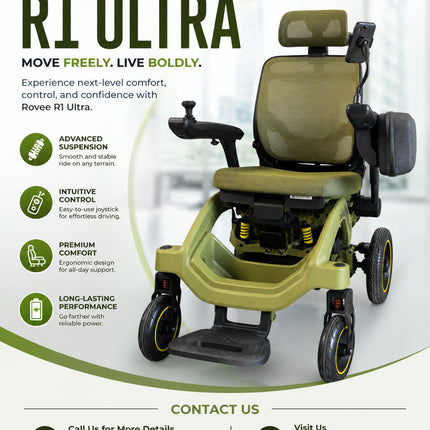 Airwheel H3T Auto-Folding Electric Wheelchair With remote control