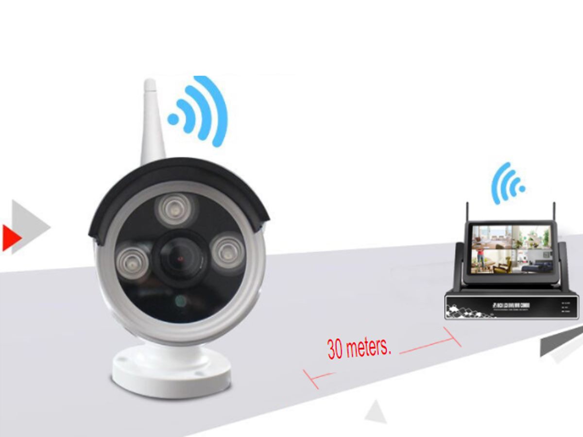 seQuro Wireless Security Camera with Monitor Outdoor Surveillance CCTV Camera Monitor NVR (10inch CCTV)