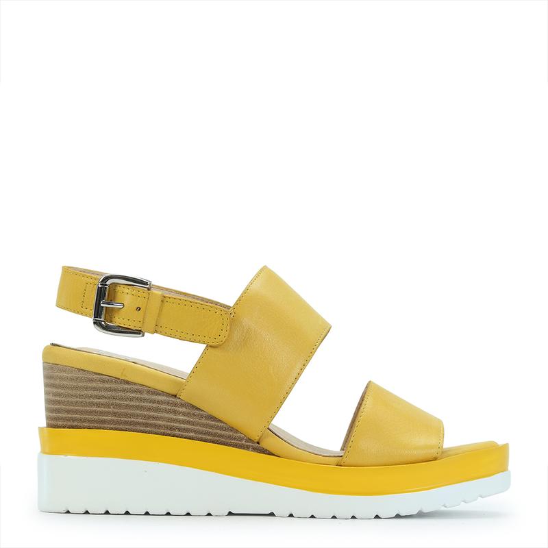 women shoes Chrisbella lady shoes Yellow Sandals, Wedges YACS-0110 ...